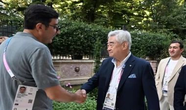 Dünya Taekvondosunun prezidenti Azərbaycanın Olimpiya Evində - FOTO