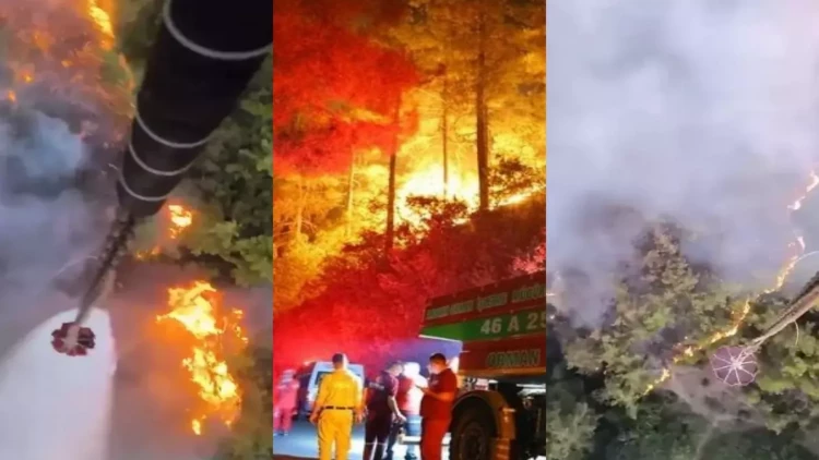 Türkiyə vilayətində güclü meşə yanğını - Əhali təxliyə edildi