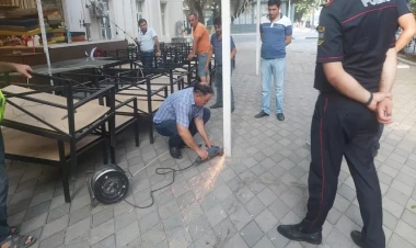 Bakıda restoran sahibinin özbaşınalığının qarşısı alındı - FOTO