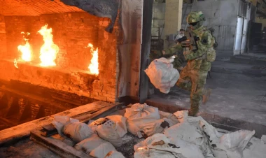 247 kiloqram narkotik məhv edildi - FOTO