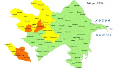 Sarı və narıncı xəbərdarlıq edildi - bu ərazilərdə