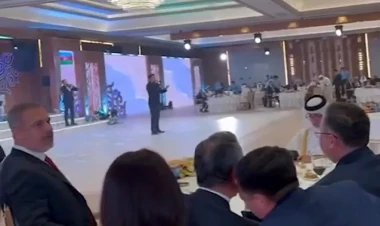 İlham Əliyevin iştirak etdiyi ziyafətdə “Ey Vətən” səsləndi - VİDEO