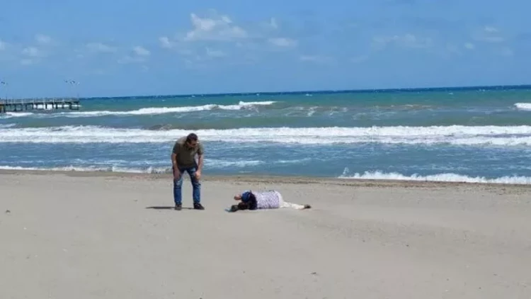 Sahildə meyit görən vətəndaşlar polis çağırıb - Yatıb qalıbmış