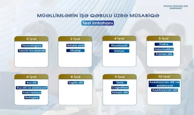 MİQ imtahanlarının vaxtı açıqlandı