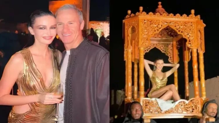 Milyarderin sevgilisi məclisə kəcavədə gəldi - FOTOlar