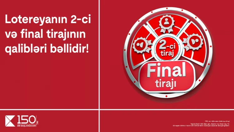 Kapital Bank-ın nağd kredit lotereyasının final tirajının qalibləri bəlli oldu