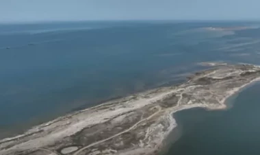 Sürətlə quruyan Xəzər dənizindən yeni görüntülər - VİDEO