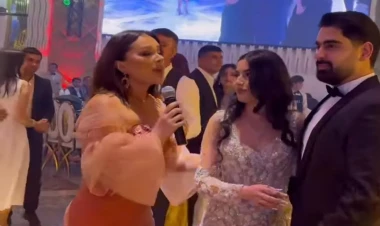 Çağırmadığı müğənni Elnarənin qızının toyuna gəldi - FOTO