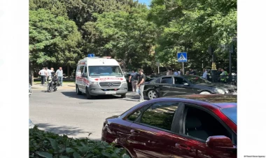 Bakının mərkəzində QƏZA - Hadisə yerindən görüntülər - VİDEO - FOTO