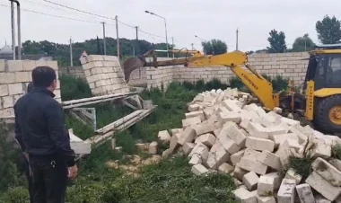 Bu kəndlərdə qanunsuz tikililər söküldü - VİDEO