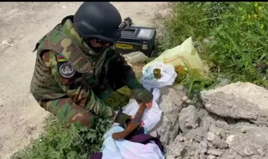 Binəqədidə sursat aşkarlandı - FOTO