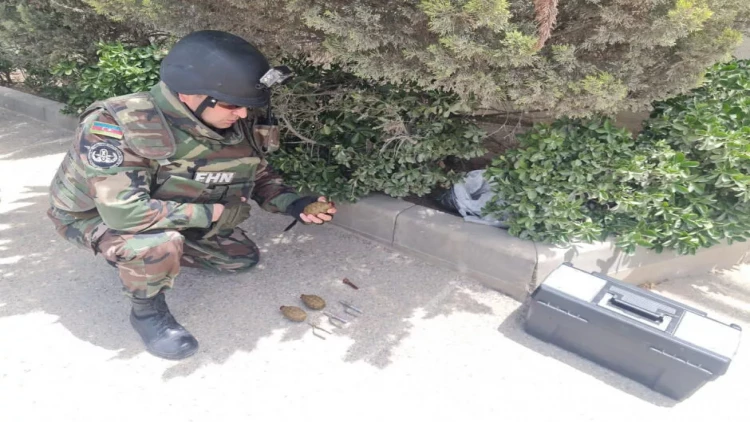 Nərimanovda qumbaralar və partladıcı tapıldı - VİDEO