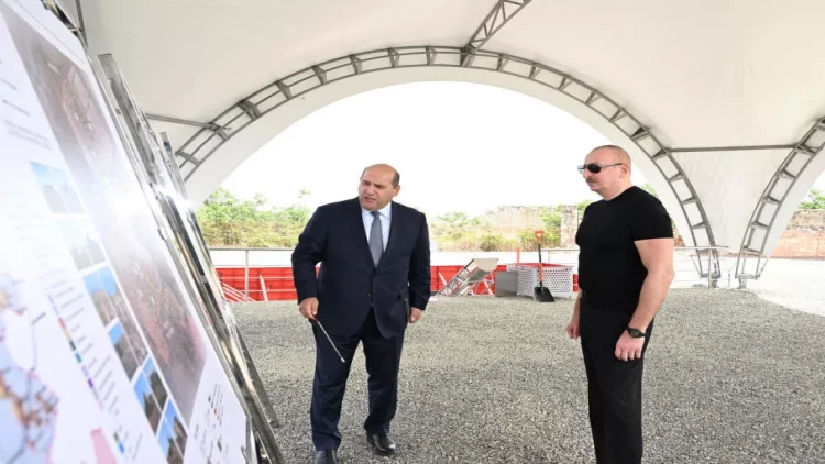 Prezident Güllücə kəndinin təməlini qoyub - VİDEO - FOTO