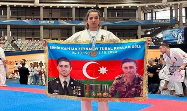 Şəhid bacısı Avropa üçüncüsü oldu - FOTOlar