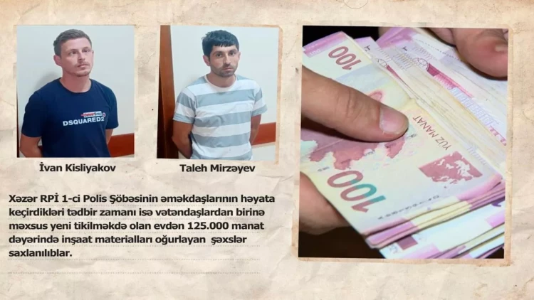 Gözətçi işlədiyi evdən 125 min manatlıq oğurluq etdi - FOTO