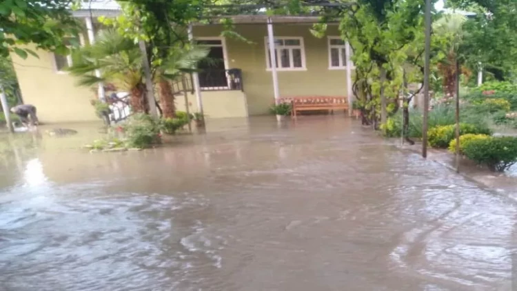 Azərbaycanda 250-yə yaxın evin həyətyanı sahəsini sel suları basdı - FOTO