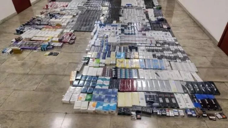 Külli miqdarda aksiz markasız siqaret aşkarlandı - FOTO