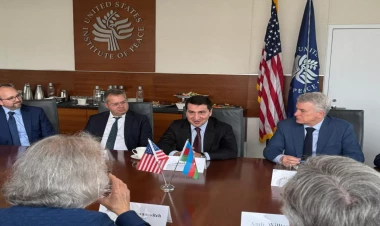 Hikmət Hacıyev ABŞ Sülh İnstitutunda COP29, regional və qlobal məsələləri müzakirə edib - FOTO