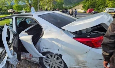 Şəkidə ağır qəza, 4 yaralı var - FOTOlar