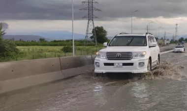 Quba-Xaçmaz yolunu sel basıb - FOTOlar