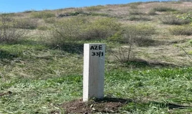 Ermənistanla sərhəddə tikanlı məftillər çəkildi - FOTO