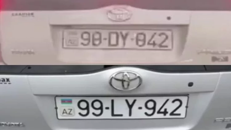 Maşınının nömrəsini dəyişən sürücü həbs edildi - FOTO