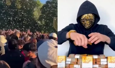 İsveçrədə anonim bloger göydən pul səpdi - VİDEO