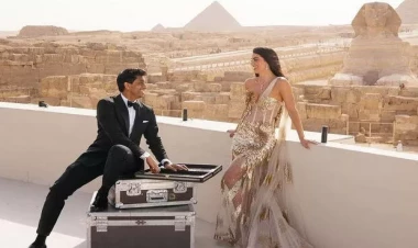 Piramidaların ətəyində dəbdəbəli toy: Fantastik qiymətə başa gəldi - FOTOlar