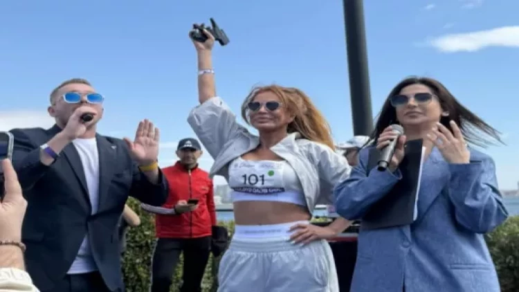 “Bakı marafonu”na Aygün Kazımova start verdi - FOTOlar