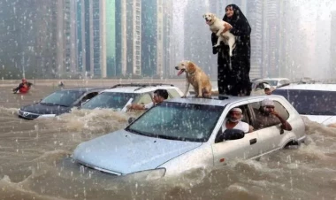 Mədinədə küçələrdən sel keçdi - VİDEO