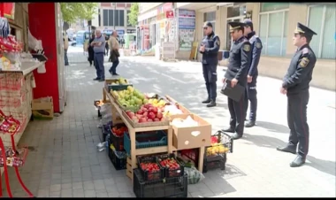 Gəncədə qanunsuz küçə ticarəti və antisanitariya ilə bağlı monitorinqlər keçirilib - FOTOlar