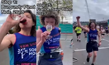 Qeyri-adi marafon: Şərab içə-içə 13 min qazandı - VİDEO