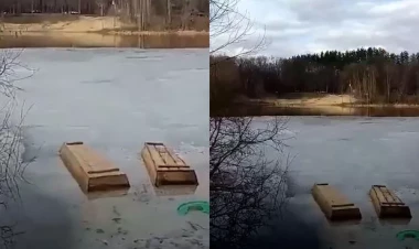 Ürküdücü hadisə: Göldə üzən tabutlar...
