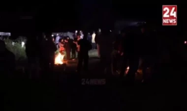 Etirazçılar Ermənistan-Gürcüstan yolunda çadır qururlar - Gecəni orada keçirəcəklər