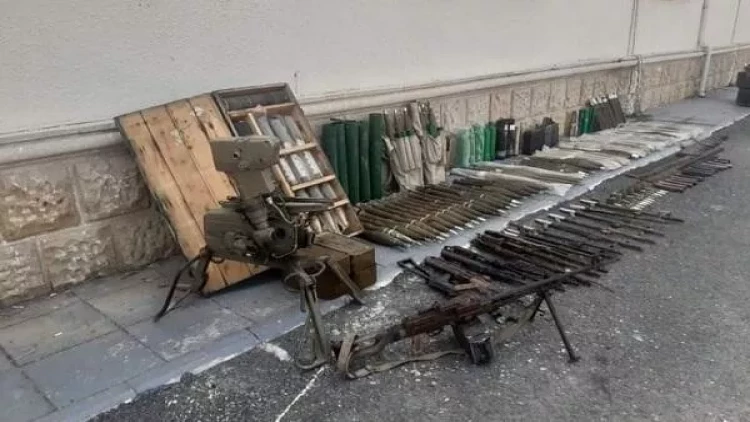 Xankəndidə daha 7 avtomat və 6 qumbara tapıldı