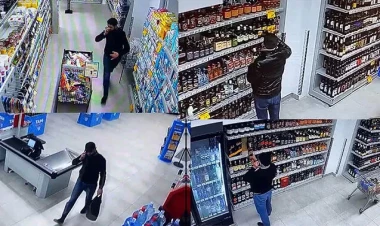 Marketdən 8 min manatlıq spirtli içki oğurladı - FOTO