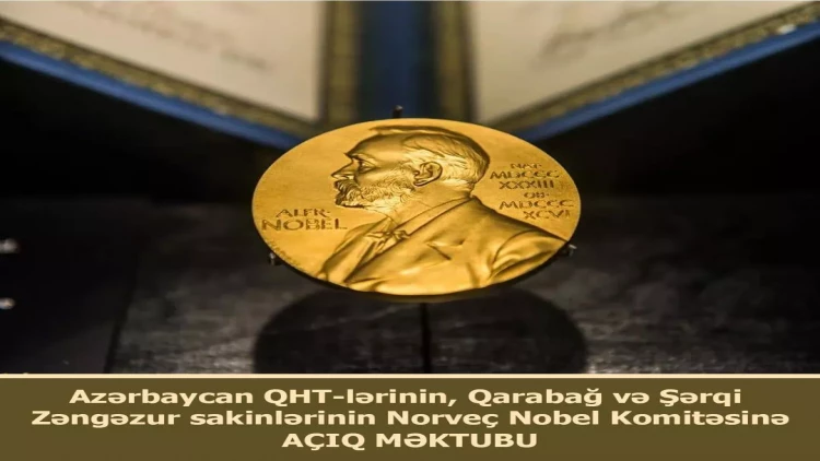 Vardanyanla bağlı Norveç Nobel Komitəsinə açıq məktub