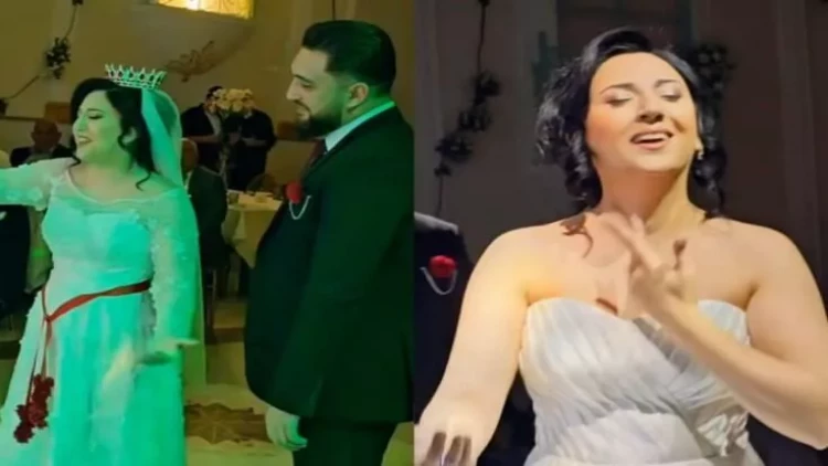 Xəyalə toyda əri üçün mahnı oxudu - VİDEO