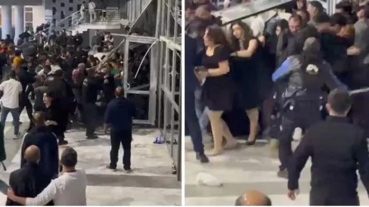 Konsertdə təhlükəli anlar: şüşələr sındırıldı, insanlar ayaq altında qaldı... - FOTOlar
