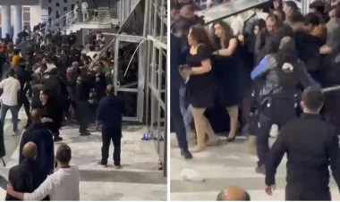 Konsertdə təhlükəli anlar: şüşələr sındırıldı, insanlar ayaq altında qaldı... - FOTOlar