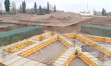 Gəncədə yeni stadionun tikintisi şəhərdə futbolun inkişafına töhfə olacaq - FOTO