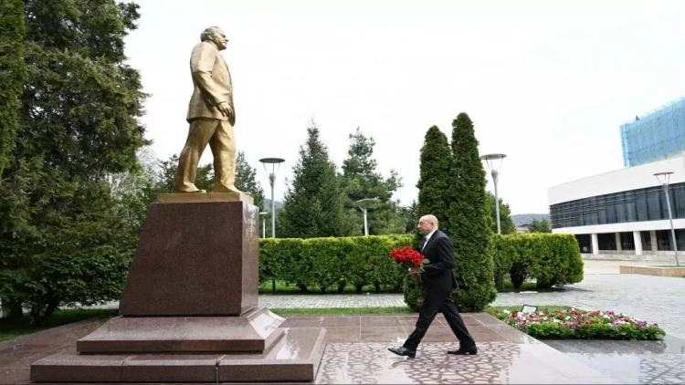 Prezident Qəbələ rayonunda səfərdə olub - FOTO