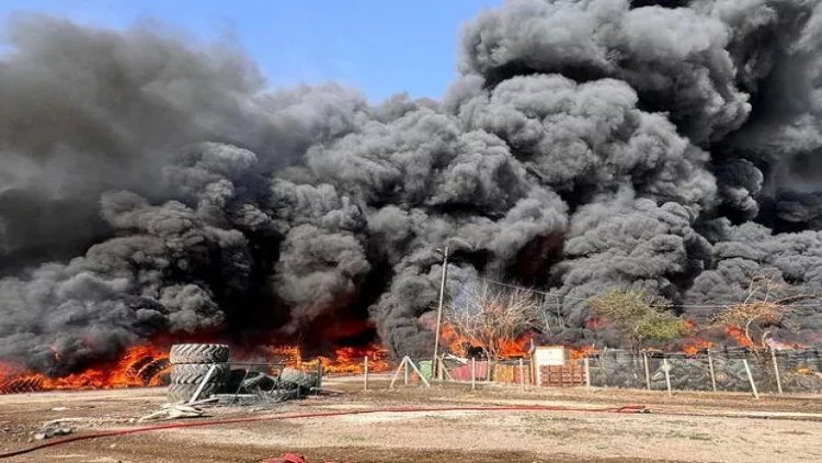 Ankarada güclü yanğın baş verdi - VİDEO