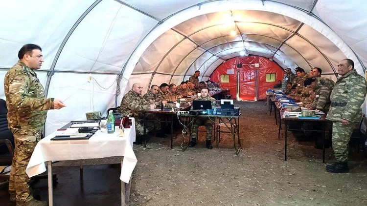 Komanda-qərargah təlimi keçirildi - FOTO