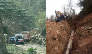 Türkiyədə çökmə baş verdi: İşçilər torpaq altında qaldılar - FOTO