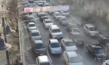 Tətil bitdi, tıxac başladı - FOTOlar