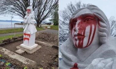 Fransa özünü RƏZİL ETDİ: gücü heykələ ÇATDI