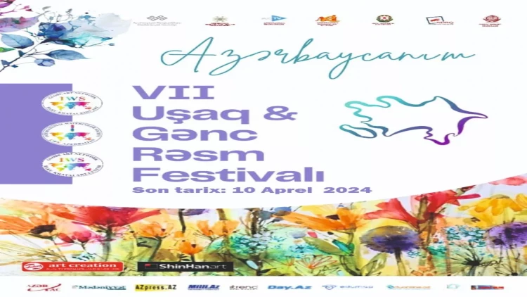 “Azərbaycanım”   Beynəlxalq VII Uşaq  və Gənc Rəsm  Festivalına start verilir