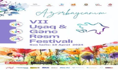 “Azərbaycanım”   Beynəlxalq VII Uşaq  və Gənc Rəsm  Festivalına start verilir
