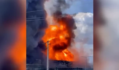 Türkiyədə logistika anbarında güclü yanğın